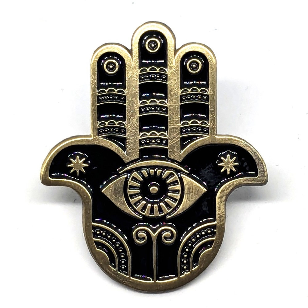 Hamsa Hand with Eye Pin Hand of Fatima